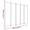 Vidaxl 5-Panel Room Divider, White, 250X200 Cm, Fabric