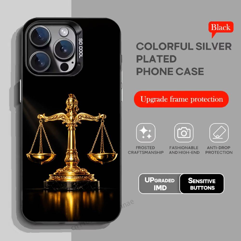 Law Lawyer Judge Justice phone Case for iPhone 17 11 12 Pro Max Plus Mini Air SE  16e 14 15 16 13 Soft Shell