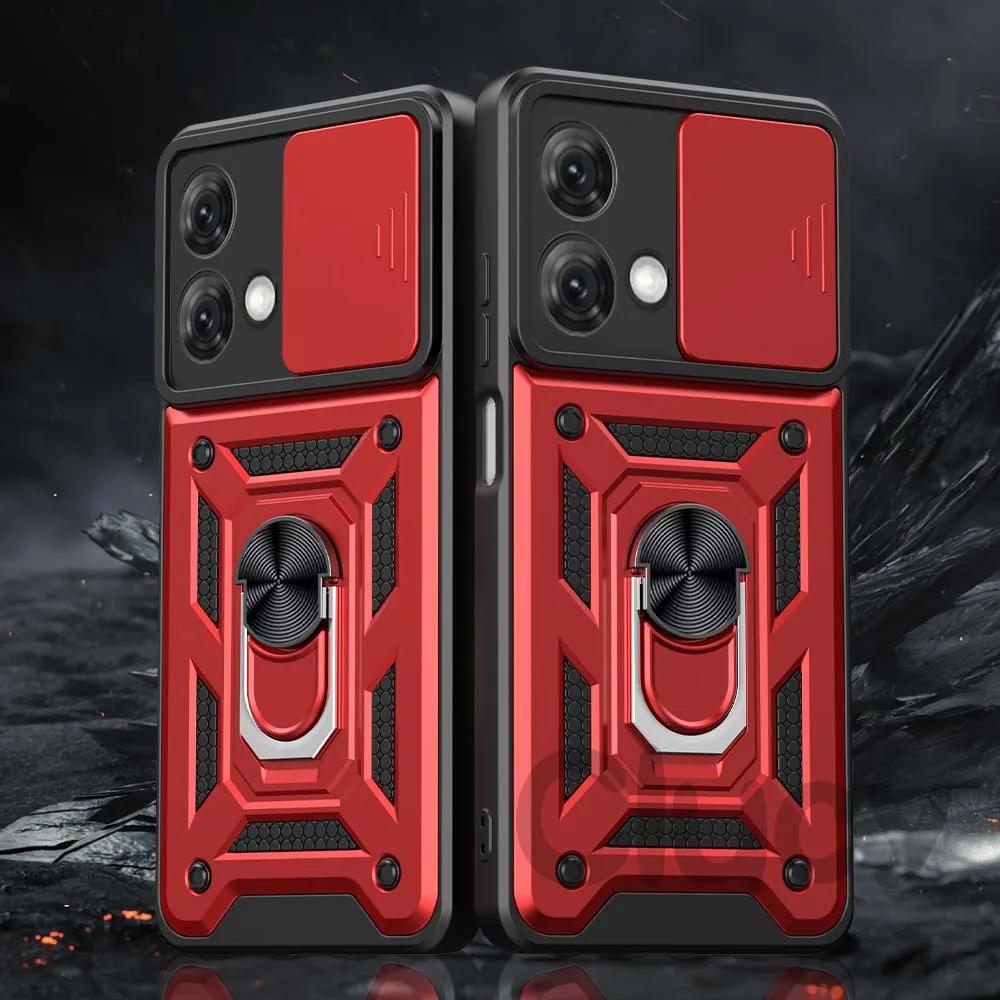 Armor Case For Motorola Mote G86 G56 G15 G05 G85 G75 G55 G35 edge 60 Fusion 60 Pro 60 Stylus 5G Ring Holder Lens Protect Cover