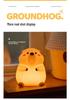 Rechargeable Groundhog LED Night Light - Silicone Pat Lamp for Bedside