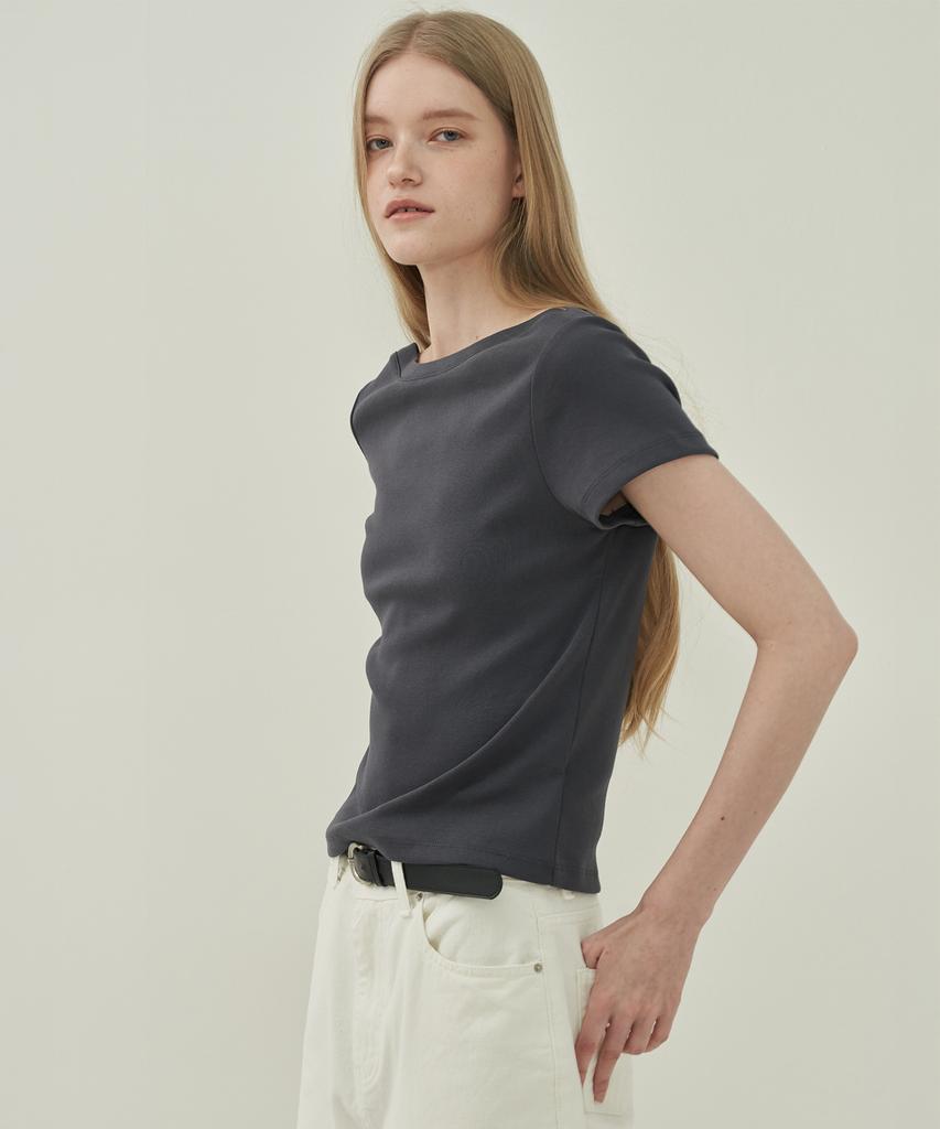 MOTT Boat Neck T-Shirt - Navy