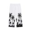 New beach men's printed casual cotton linen loose trousers