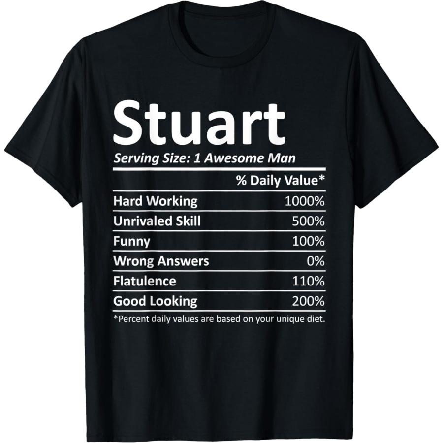 STUART Nutrition Funny Birthday Personalized Name Gift Idea T-Shirt XXXXXL чёрный