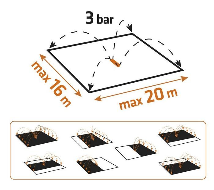 Oscillating Sprinkler Nozzle Shut-Off Function 20 Nozzles - T N15-772