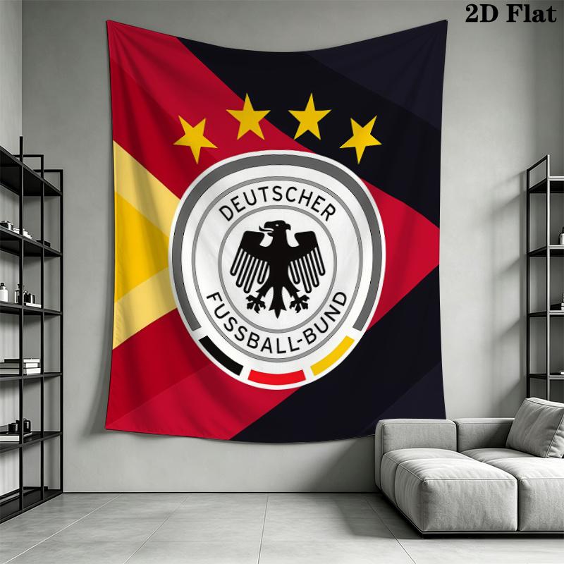 Deutscher Fußball-Bund Wandteppich Ästhetisches Wandbehang Gedruckter Stoffdecke Dekorative Wandteppiche für Schlafzimmer Wohnzimmer Heimdekoration