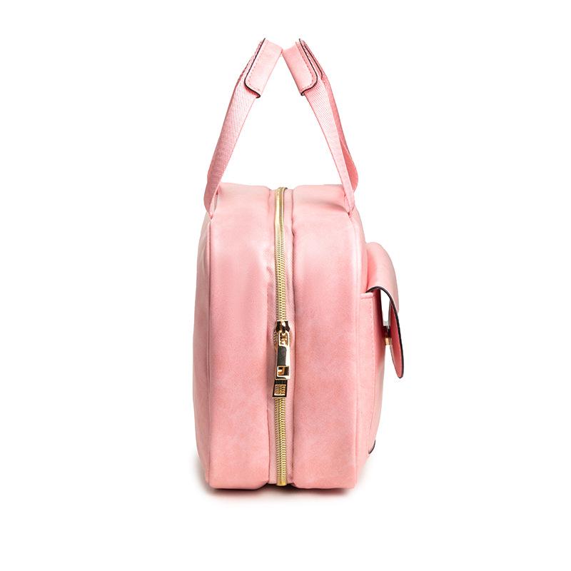 Wide-Opening Lightweight Fluffy Toiletry Bag Set for Travel