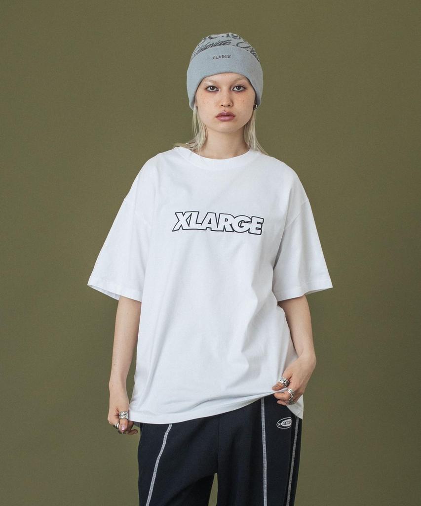 [Extra Large] Casual Standard Logo Short Sleeve Tee, Men's, White