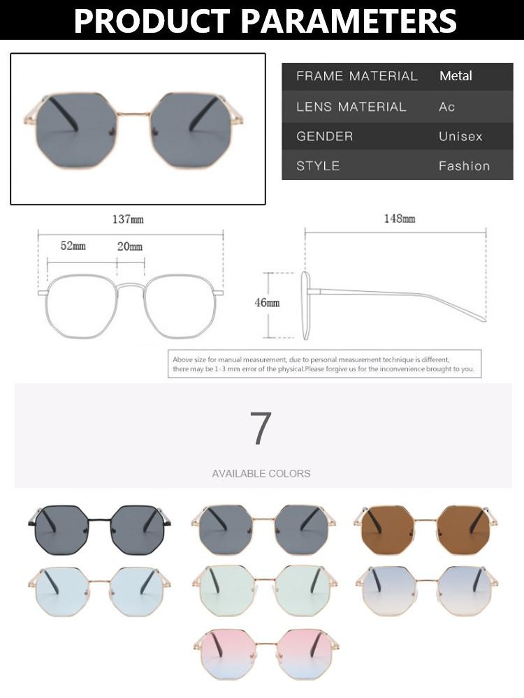 Kwadratowe Okulary Przeciwsłoneczne Damskie Markowe Projektant Vintage Mała Oprawka Gradientowe Soczewki Okulary Okrągłe Wielokątne Kolory Cukierkowe