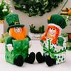Green Hat Plush Ornament Irish Theme Holiday Home Figurine Decor Gift Charming Gnome Plush Doll Add Good Luck And Joy