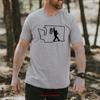 Washington Flag Bigfoot T Shirt Patriotic Design Soft Cotton Blend Hand Screen Casual Wear Vintage Breathable Streetwear