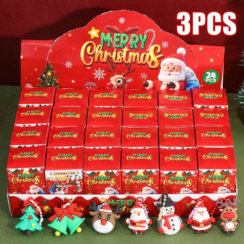 

New Christmas Blind Box Series Santa Claus Christmas Tree Elk Keychains Pendant Children S Gift Student Reward Small Gifts