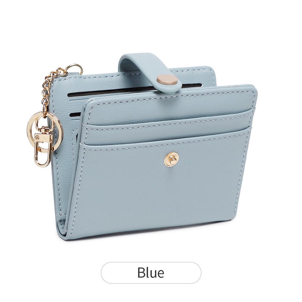 New Anti-theft Brush Women's Wallet Double Fold Ultra-thin Credit Card Bag Simple and Portable Student Change Bag