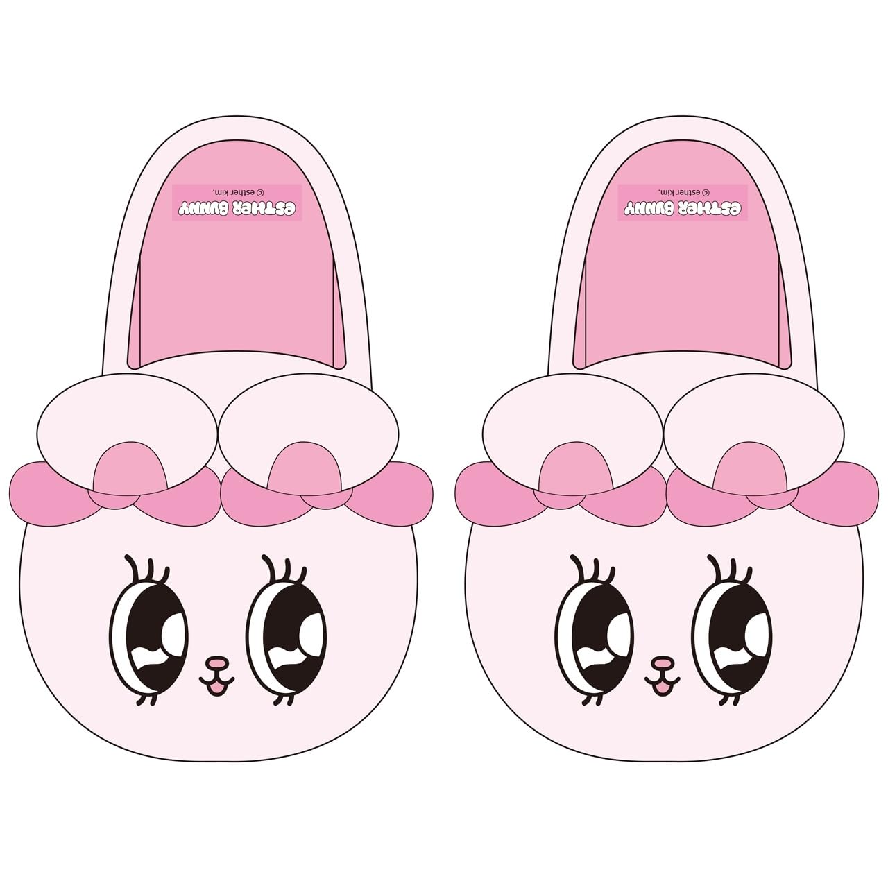 Esther Bunny Plush Slippers Ribbon Bunny -