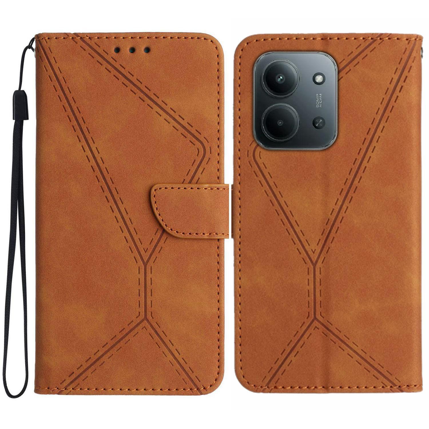 MQERYBV Handyhülle Xiaomi Redmi 15C - Leder Flip Case Mit Kartenfächern
