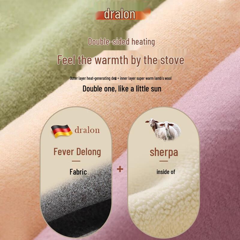 LANGSHA Women's High-Waist Lamb Wool Thermal Leggings