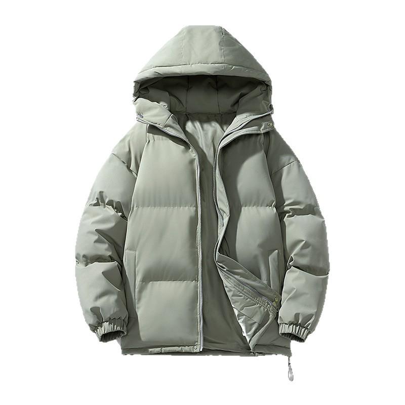 Men's Trendy Hooded Winter Puffer Jacket - Thick, Warm, Cotton Coat