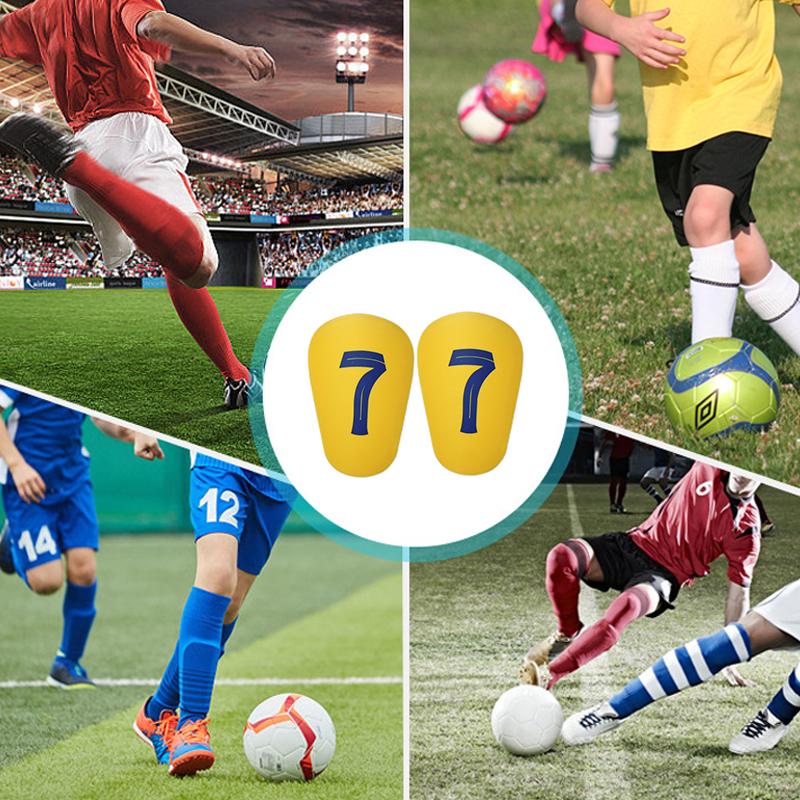 Chapmap Mini Football Soccer Shin Guards Mini Size Lightweight Number Printed Hard Shell Protective Shin Pads for Youth Adult 1