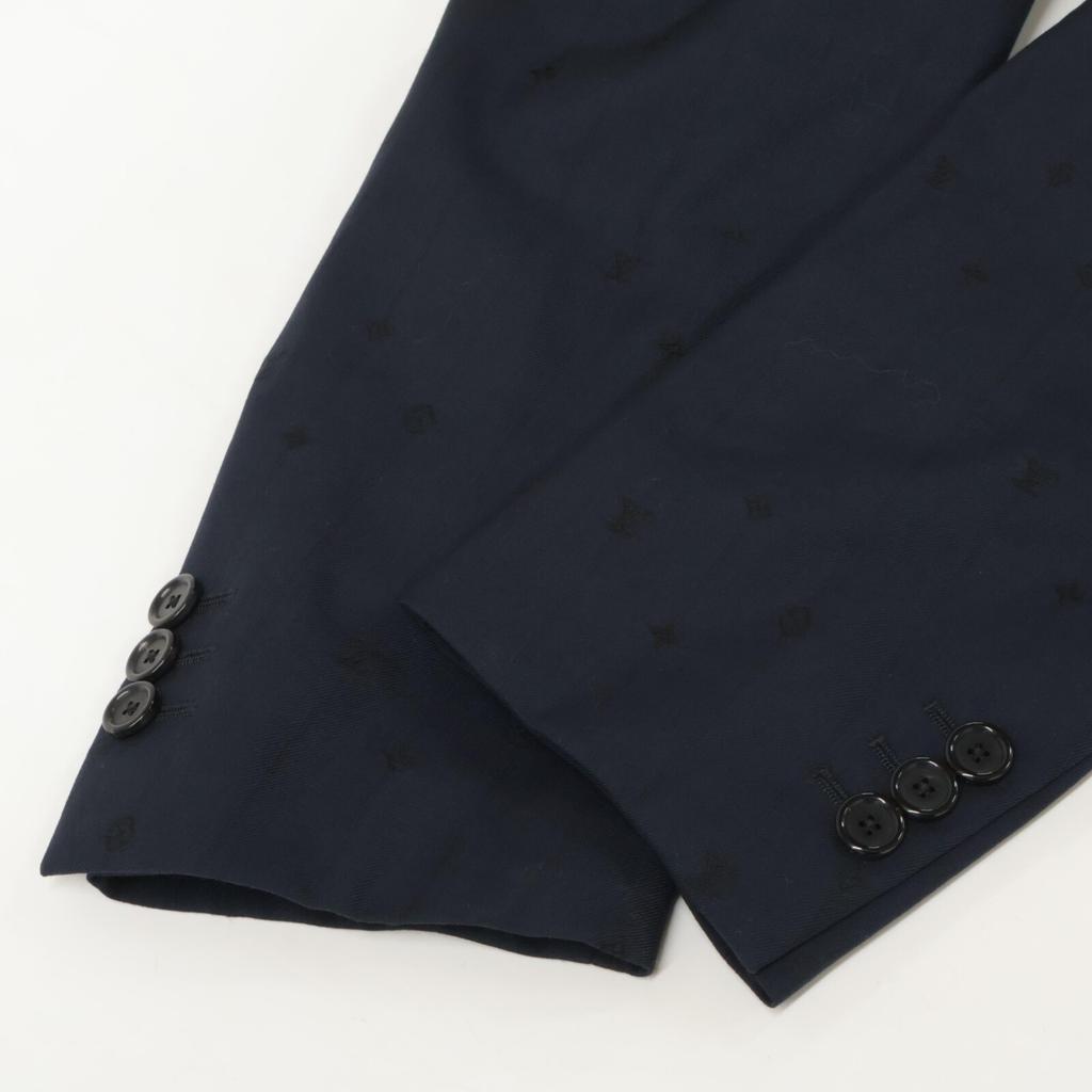 Louis Vuitton Domestically Authorized RM241FY68HQFJ8E 1ABNPU 24 Striped Single Breasted Wool Pont Neuf Jacket 48 NavyUsed