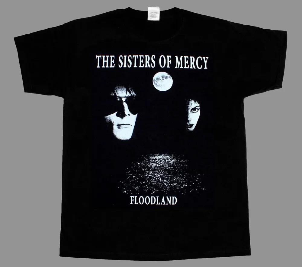 Unisex Short Sleeve Crew Neck Cotton T Shirt Sisters Of Mercy Floodland Shirt Goth Rock S