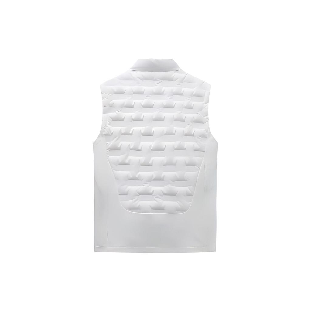 Anta Champion Série Tous Temps Couleur Unie Drapeau National Zippé Col Montant Gilet Duvet Homme gilet Blanc Papier 152410912-1