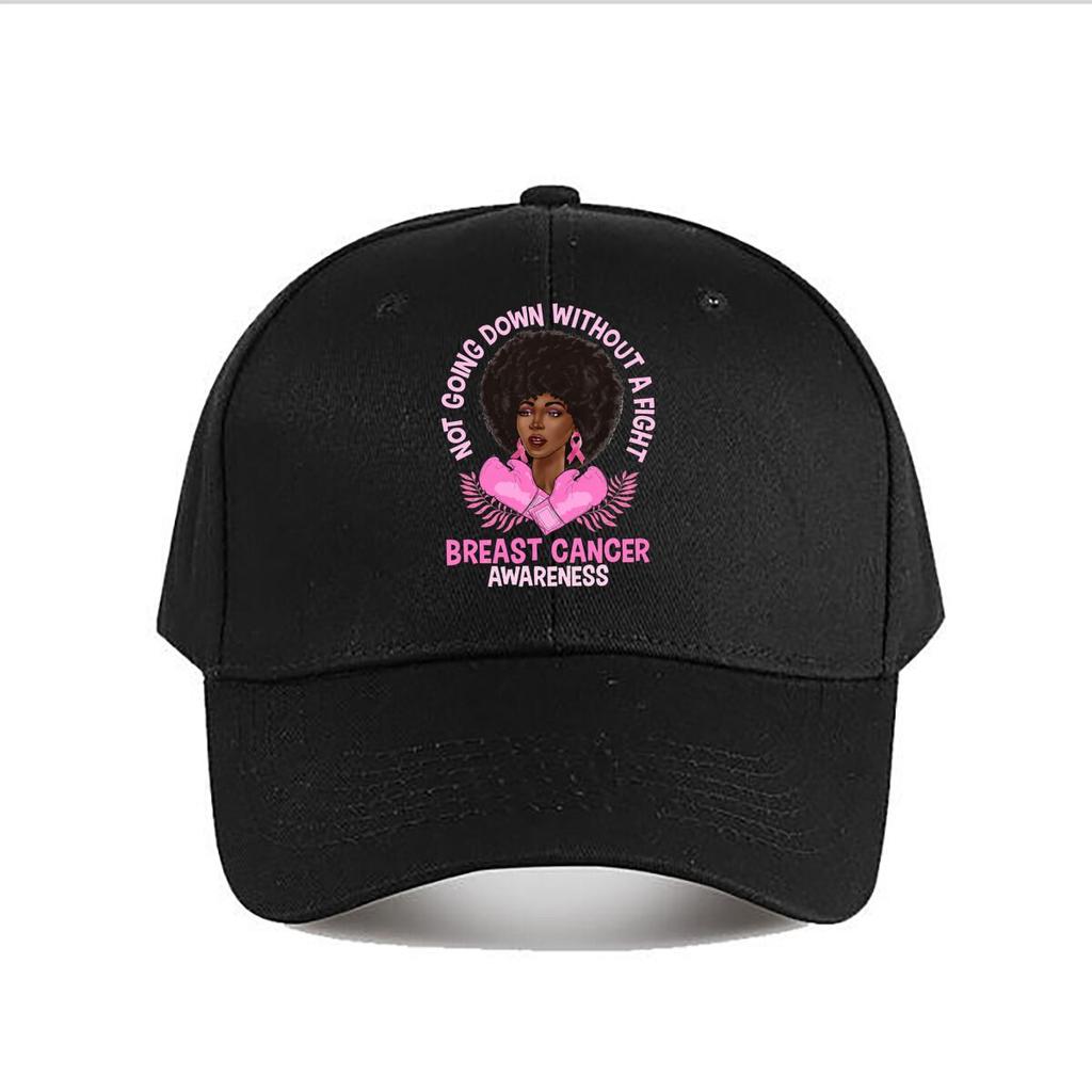 Breast Cancer Awareness Fight Graphic Baseball Cap Fashion Unisex Sunhat Womens Outdoor Sports