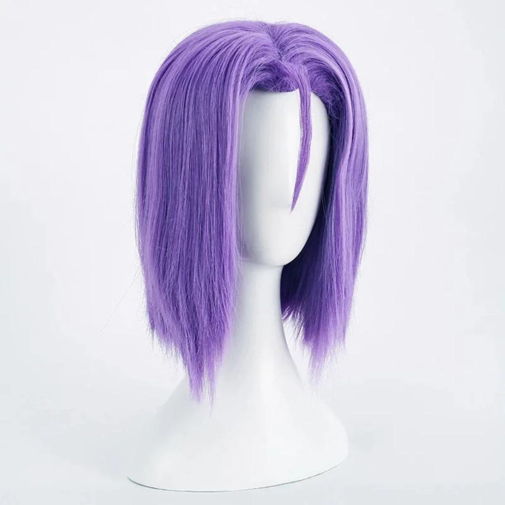 Purple Medium-long Straight Hair Anime Kojiro Cosplay Wig10in Chemical Fiber Filament Unisex Whole Wig Festival Party Daily Wear