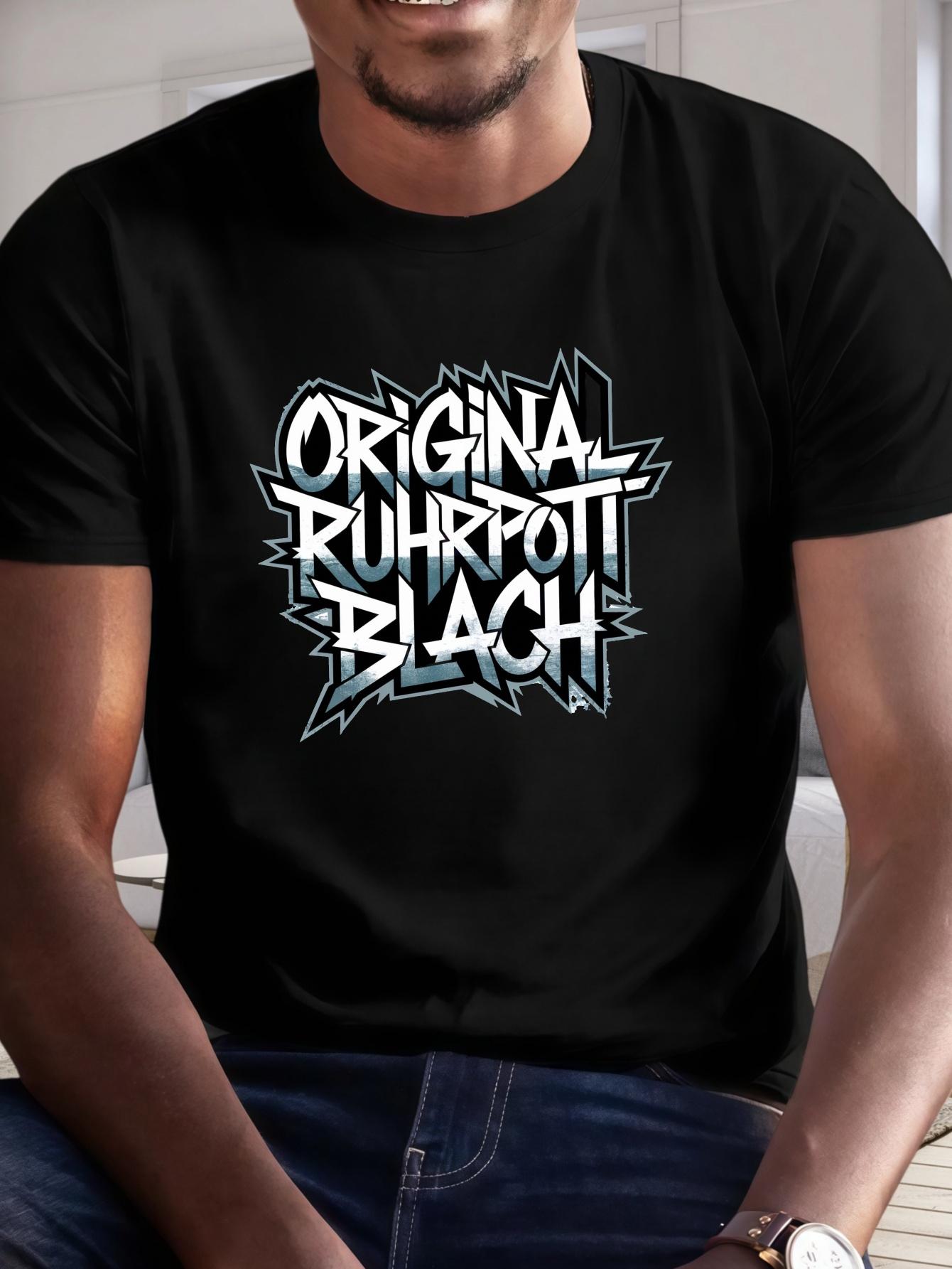 Men Graffiti Ruhrpott Blach Streetwear T-Shirt - Urban Trap Culture Print XS