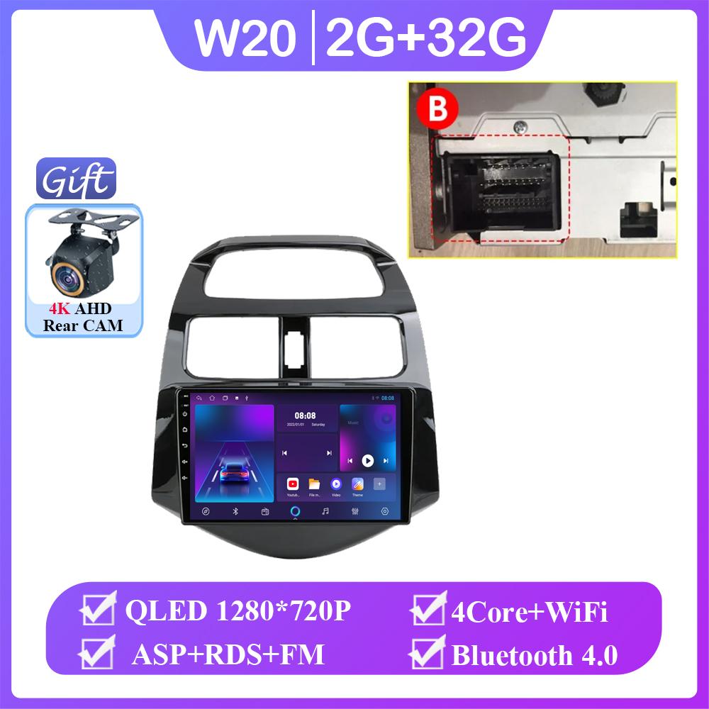 9" Car Stereo Radio For Chevrolet Spark Beat Matiz Creative 2010 - 2014 Android 14 Carplay Multimedia Video Player Head Unit