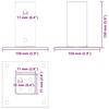 Square Post Base 4 pcs 71 x 71 mm Powder Coated Steel