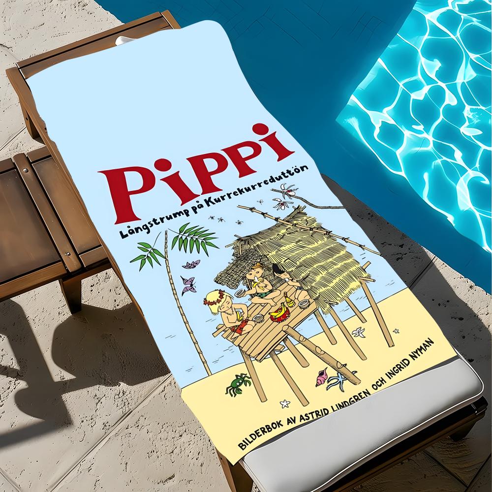 Cartoon Pippi Longstocking Towel Towel Soft Pool Gift For Travel Gym Shower Cool Camping Quick Dry Sports Large Beach Towel
