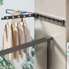 Wall Mounted Invisible Balcony Clothes Rack No Hole Balcony Folding Drying Rack  Bathroom