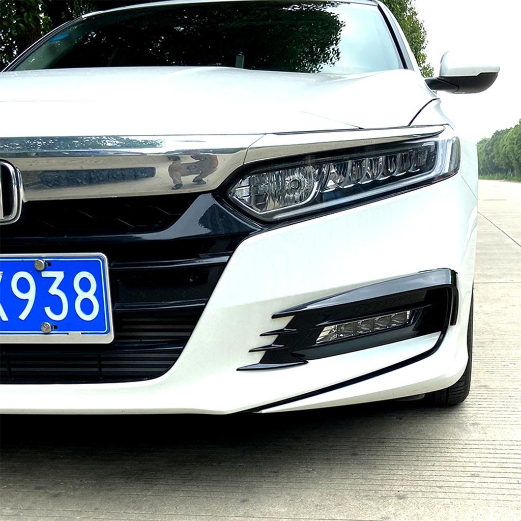 For Honda Accord 10th 2018 2019 2020 2021 Front Bumper Splitter Fog Lamp Grill Spoiler Cover Air Vent Wind Knife Body Kits