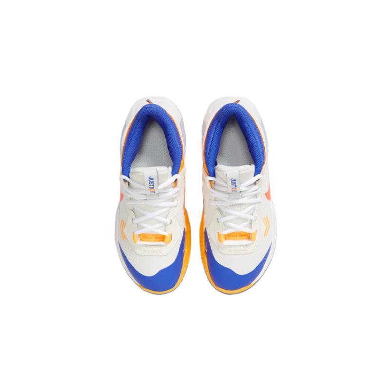 Nike Low top Children's Basketball Shoes White Orange Blue, Single Layer Sneakers FD4638-181