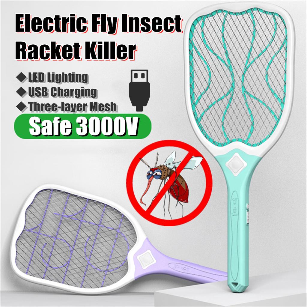Buy Electronic Bug Zapper Racket Mosquito Fly Swatter Wasp Pest