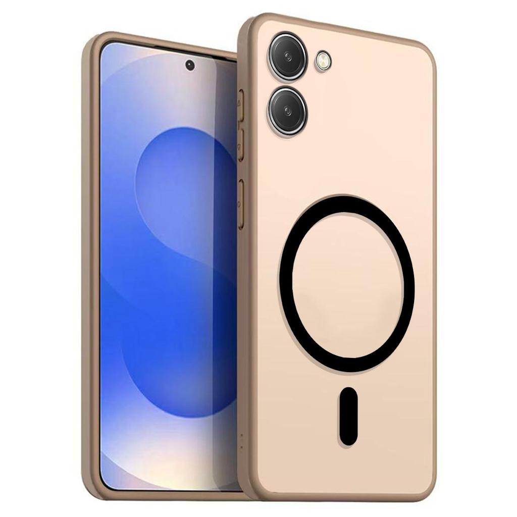 Magnetic Iron Ring Phone Case for HONOR X7e Matte Soft TPU Shockproof Cover