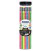 Doms Neon Rubber Tipped HB/2 Graphite Pencil Jar Pack of 30 with Sharpener, Eraser & Scale for Students and Artists