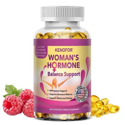 Kenofor Women's Hormone Balance Capsules, Black Cohosh, Dong Quai, Red Clover, 120 Caps