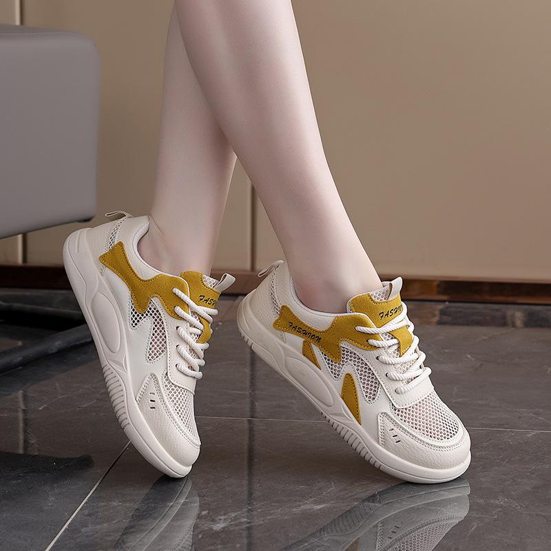 2025 little white shoes children's summer new Korean version of leisure sports versatile breathable mesh board shoes women HY6662