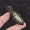 Green Aragonite Copper Pendant Wire Wrapped Gemstone Pendant Green Aragonite Jewelry Handmade Pendant Copper Wire Wrap Jewelry Gift For Mom