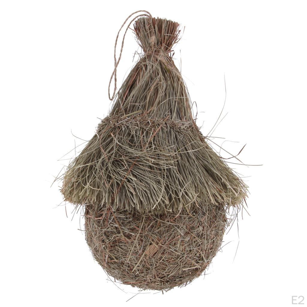 Naturalne Pudełko Lęgowe Gniazdo Ptaka Trawa Dzikiego Kanarek Finch Budgie Dom