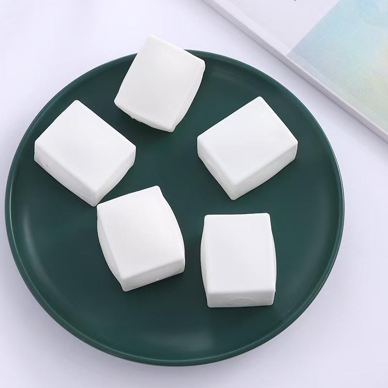 Cute Tofu Stress Balls Sensory Toys Stress Relief Fidget Toys Squishy Dough Ball Gifts For Best Gift