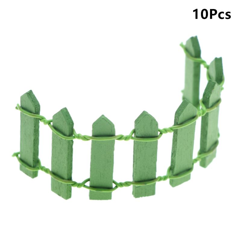 10Pcs Miniature Bendable Fences for Dollhouse Garden Courtyard Decor Toy Accessories - Flexible Mini Landscape Boundaries