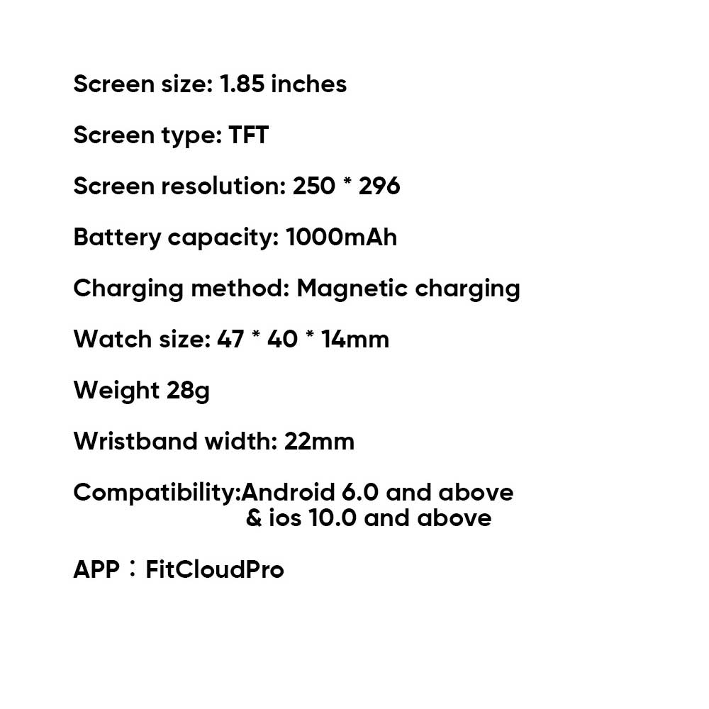 Neue Smartwatch 1000mAh Lange Akkulaufzeit Für Männer Frauen Fitness Sport Bluetooth Anruf Wasserdicht 1,85 Zoll Voll Touch Smartwatch