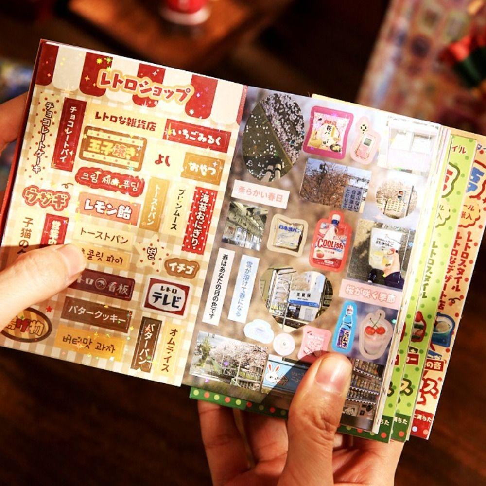 30 Sheets DIY Handbook Decorative Stickers Kawaii Scrapbook 2025 Sticker Book