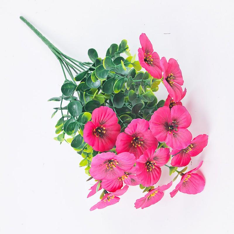 Artificial Eucalyptus Pansy Silk Flower Bouquet Wedding Home Decor Event Pathway Interior Styling