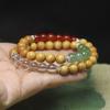 Sandalwood 8mm Double Wrap Bracelet Chinese Style Colorful Beads Fashion Jewelry Gift
