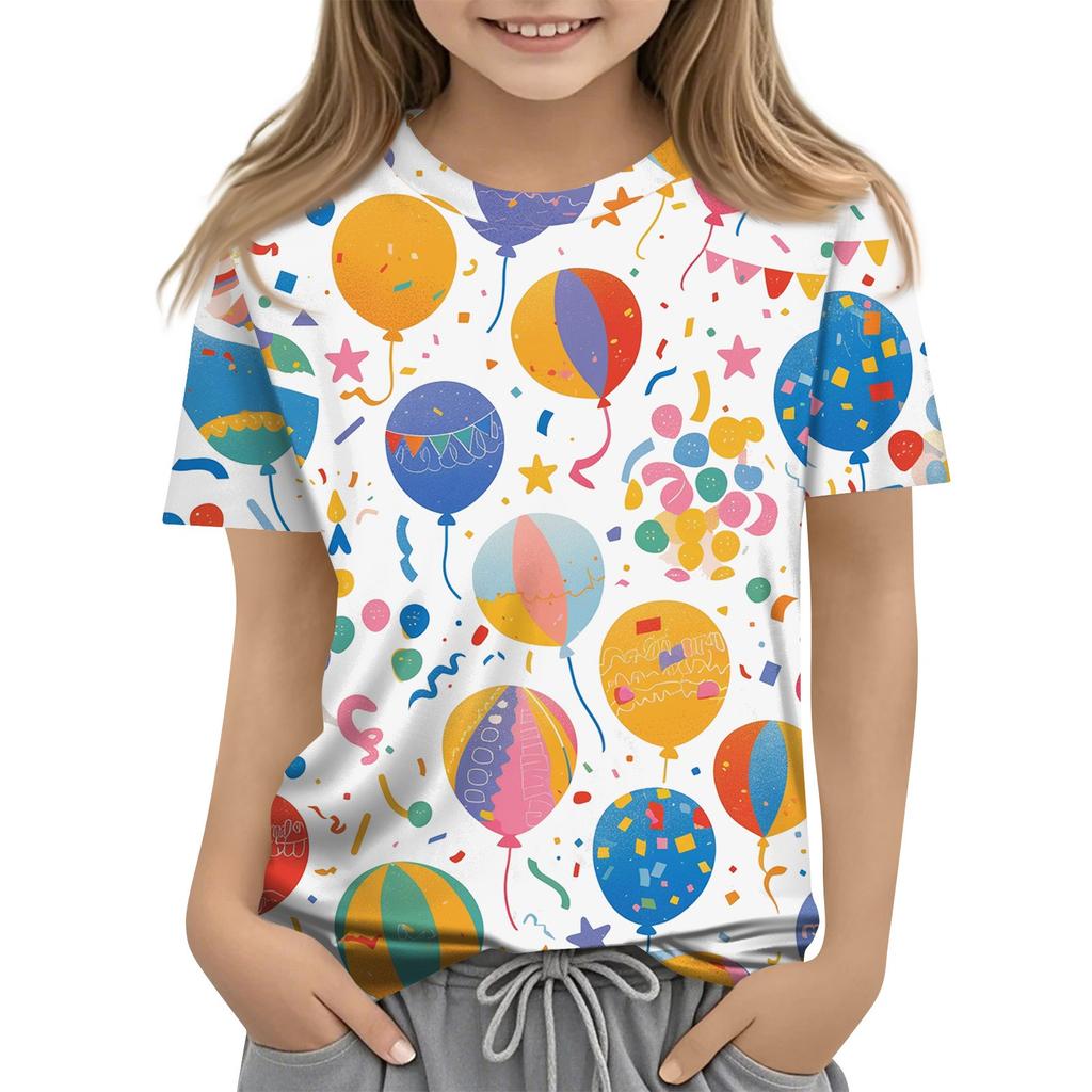 Dívčí chlapecká trička pro batolata Dětské top chlapecké a dívčí tričko s krátkým rukávem