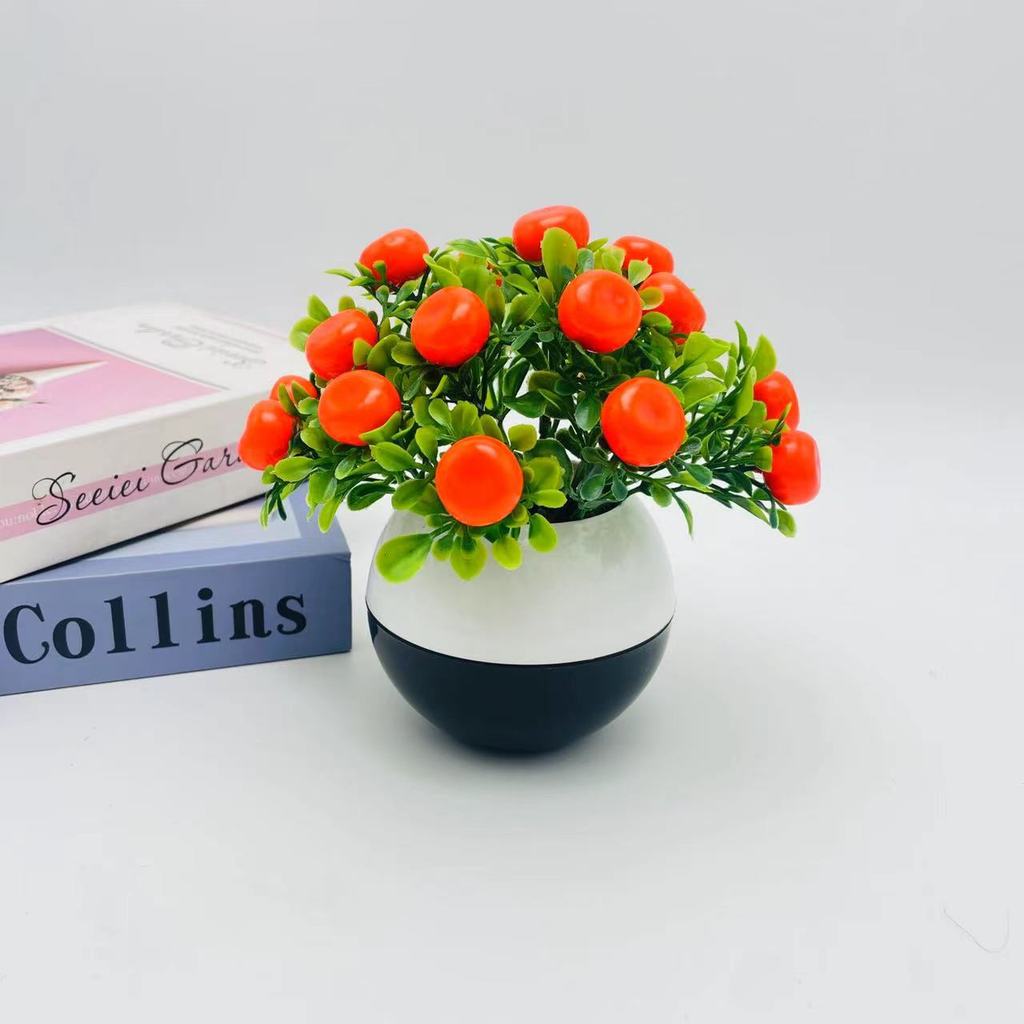 Chili Plastic Cherry Fruit Bonsai With Realistic Design Home Decoration Event