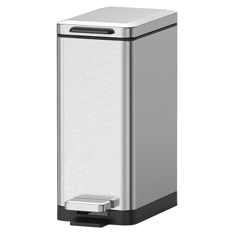 Jiahua 6L Slim Stainless Steel Foot Pedal Trash Can