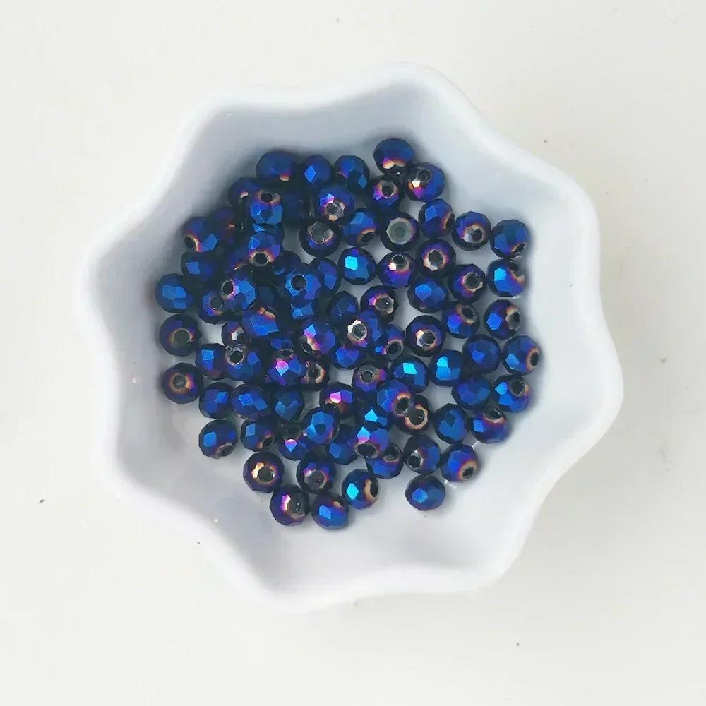 50 Stück Kristall Rondell Facettierte Glasperlen Für Schmuckherstellung DIY Damen Armband Halskette Schmuckzubehör 4*6mm